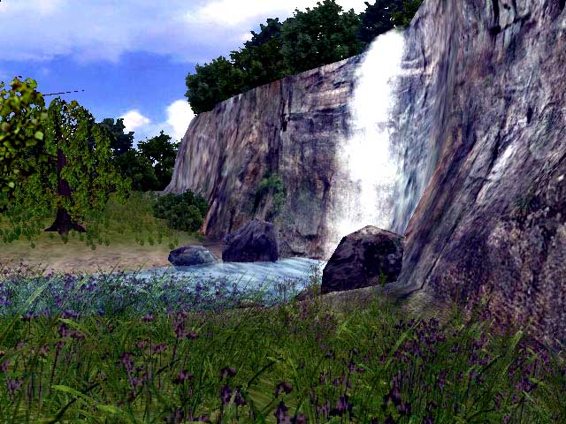 3D Vivid Waterfall Screensaver screen shot