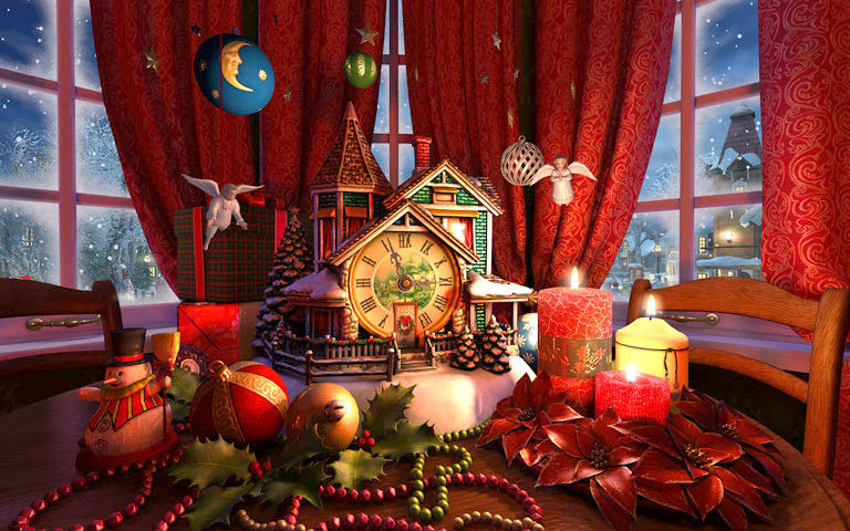 Christmas Evening 3D Screensaver - Download Animated 3D Screensaver