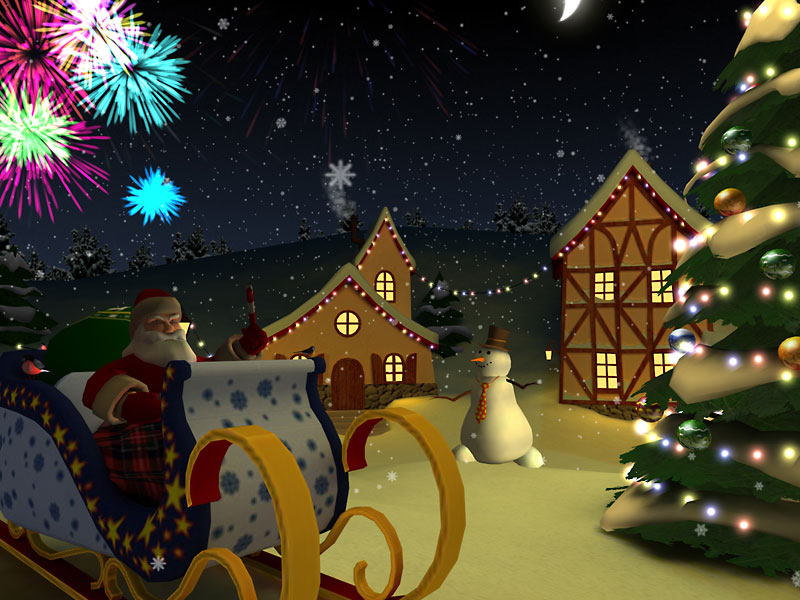 Windows 8 Christmas Holiday 3D Screensaver full