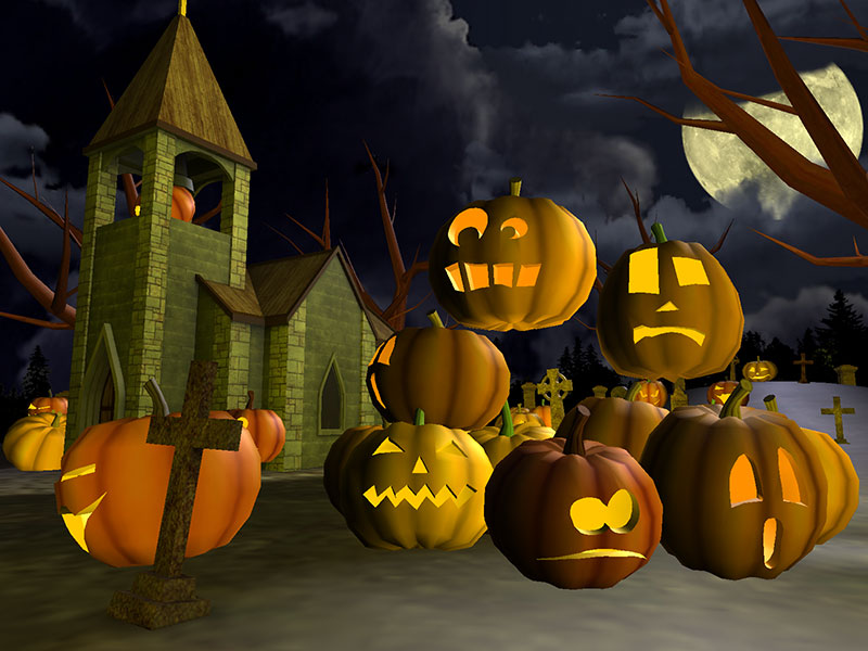 Screenshot of Scary Halloween 3D Screensaver