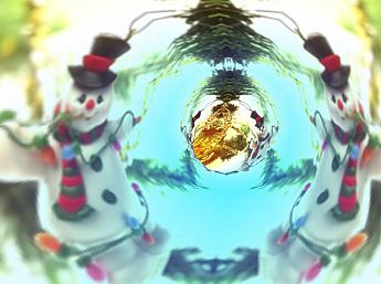 Túneles de Feliz Navidad en 3D imagen grande