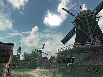 Dutch Windmills 3D Image plus grande