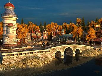 Fall Village 3D Screensaver