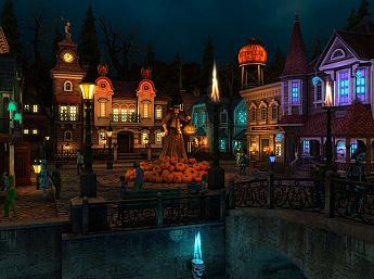 Halloween Village 3D Image plus grande