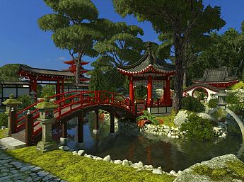 Japanese Garden 3D Écran de Veille