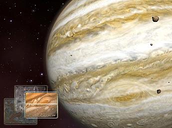 Jupiter en 3D Mission Spatiale Écran de Veille