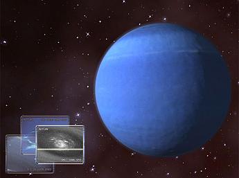 Neptun 3D Weltraum Übersicht größeres Bild