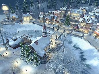 Snow Village 3D Image plus grande
