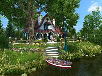 Summer Cottage 3D Écran de Veille