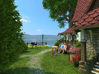 Summer Cottage 3D Image plus grande