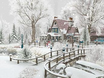 Winter Cottage 3D imagen grande