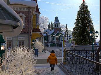 Winter Village 3D Image plus grande