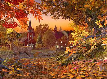 Autumn Wonderland 3D Image plus grande