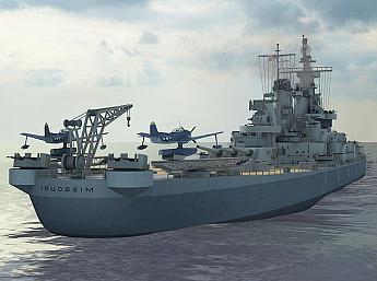 Battleship Missouri 3D larger image