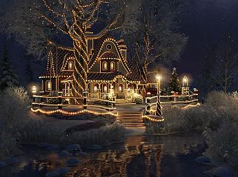 Christmas Cottage 3D Screensaver