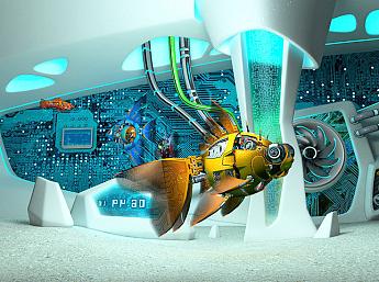 Cyberfish 3D Écran de Veille