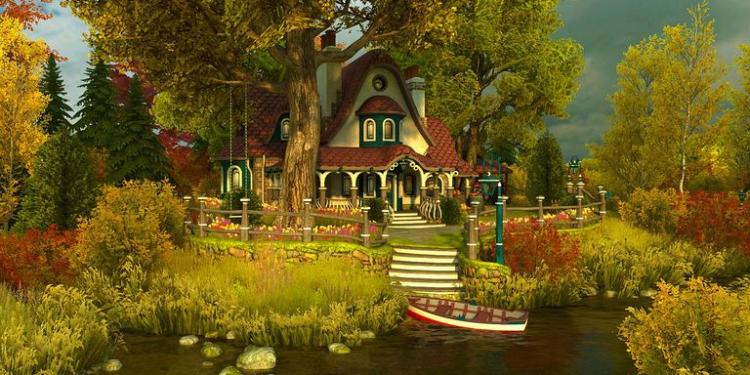 Fall Cottage 3D