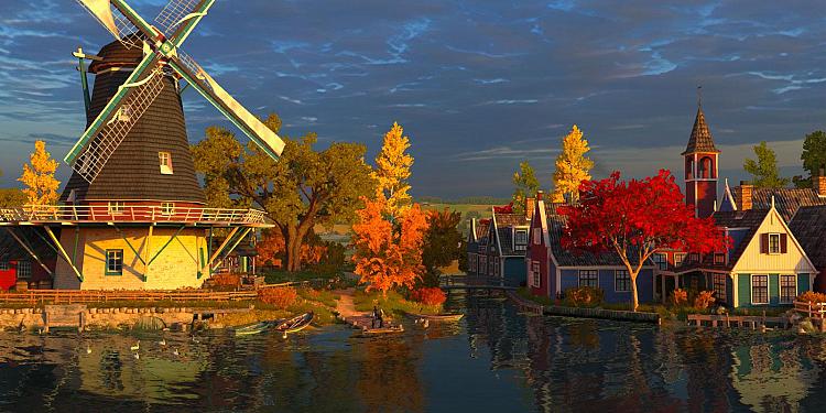 Fall Windmills 3D