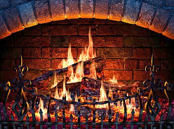 free 3d realistic fireplace screensaver