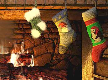 Fireside Christmas 3D Image plus grande