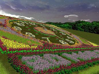 Plantation de Fleurs en 3D Image plus grande