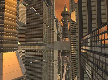Ciudad del Futuro en 3D Salvapantallas