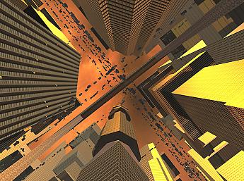 Zukünftige Stadt 3D größeres Bild