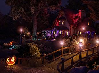 Halloween Cottage 3D imagen grande