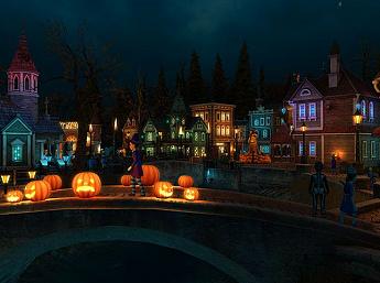 Halloween Village 3D Salvapantallas