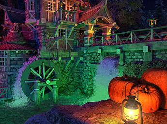 Halloween Watermill 3D Écran de Veille