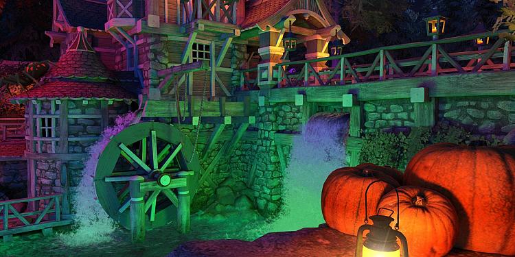 Halloween Watermill 3D