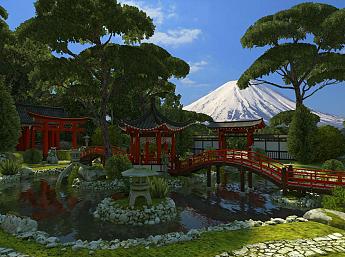 Japanese Garden 3D Image plus grande