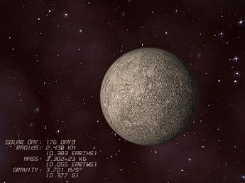 Mercury 3D Weltraum Übersicht größeres Bild