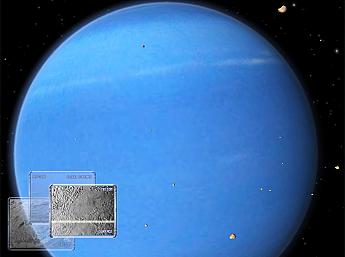 Neptun 3D Weltraum Übersicht für Mac OS X größeres Bild