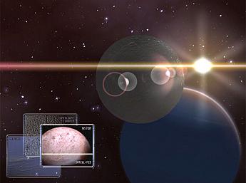 Neptun 3D Weltraum Übersicht größeres Bild