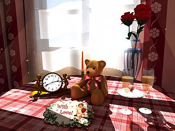 Saint Valentin en 3D Image plus grande