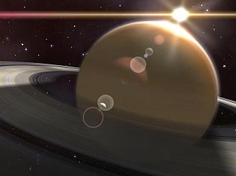 Saturne en 3D Mission Spatiale Image plus grande