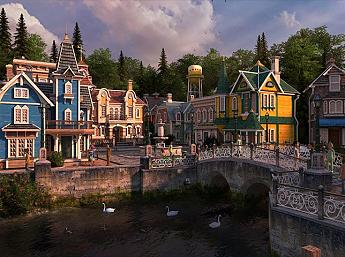 Spring Village 3D Image plus grande