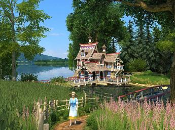 Summer Watermill 3D Image plus grande