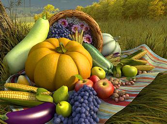 Thanksgiving Day 3D Image plus grande