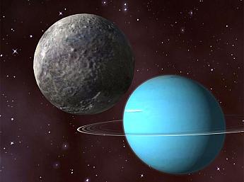 Uranus 3D Weltraum Übersicht größeres Bild