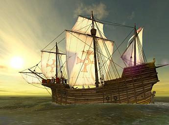 Voyage of Columbus 3D Image plus grande