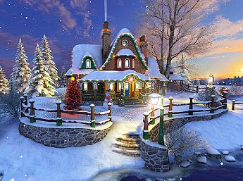 White Christmas 3D Screensaver