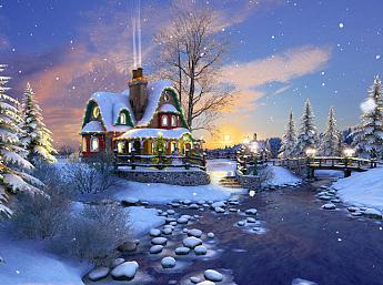 White Christmas 3D Screensaver - Download Animated 3D Screensaver