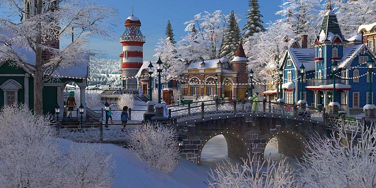 Winter Village 3D